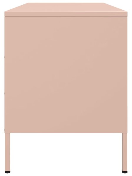 Rózsaszín acél TV-szekrény 100,5 x 39 x 50,5 cm