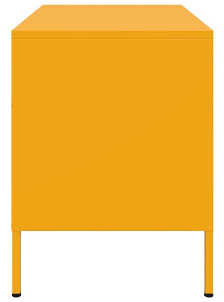 2 db mustársárga acél TV-szekrény 68 x 39 x 50,5 cm