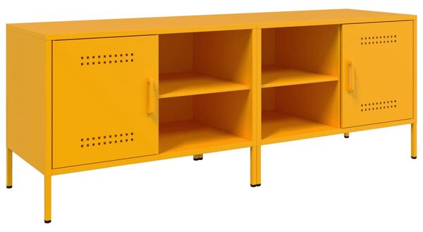 2 db mustársárga acél TV-szekrény 68 x 39 x 50,5 cm