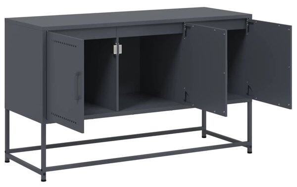 Antracitszürke acél TV-szekrény 100,5x39x60,5 cm