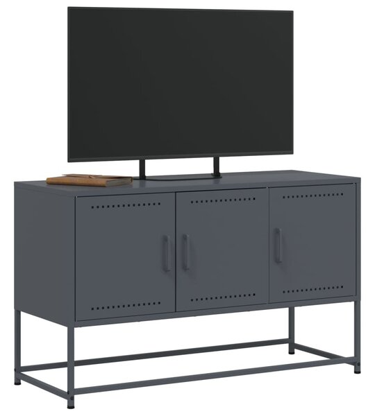 Antracitszürke acél TV-szekrény 100,5x39x60,5 cm