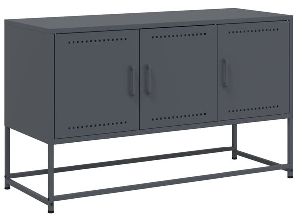 Antracitszürke acél TV-szekrény 100,5x39x60,5 cm