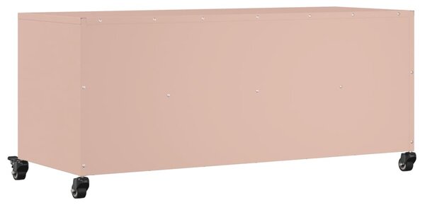 Rózsaszín acél TV-szekrény 100,5 x 39 x 43,5 cm