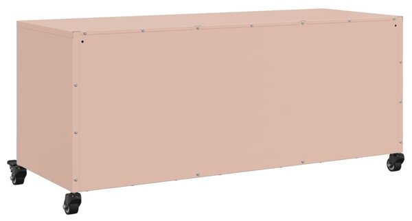 Rózsaszín acél TV-szekrény 100,5 x 39 x 43,5 cm