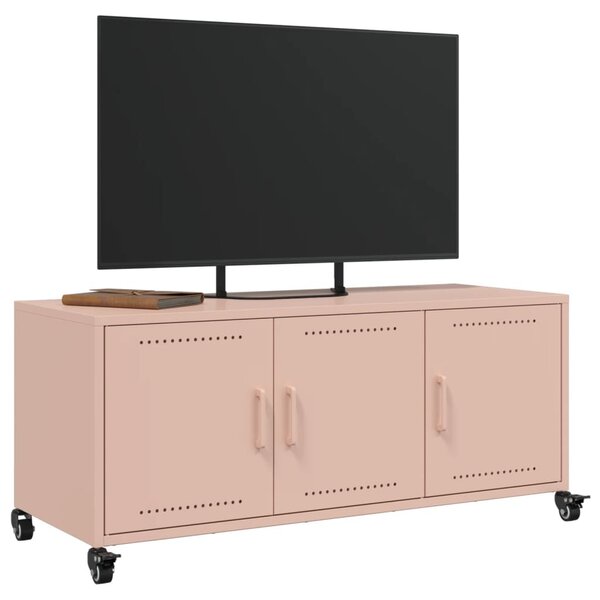 Rózsaszín acél TV-szekrény 100,5 x 39 x 43,5 cm