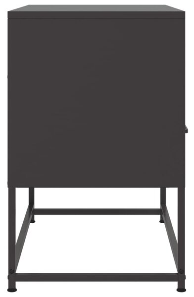 Fekete acél TV-szekrény 68 x 39 x 60,5 cm
