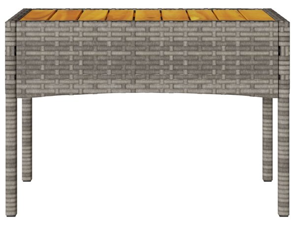 2 személyes szürke polyrattan kerti pad párnákkal és asztallal