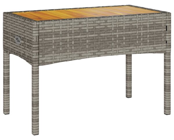 2 személyes szürke polyrattan kerti pad párnákkal és asztallal