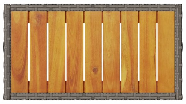 2 személyes szürke polyrattan kerti pad párnákkal és asztallal