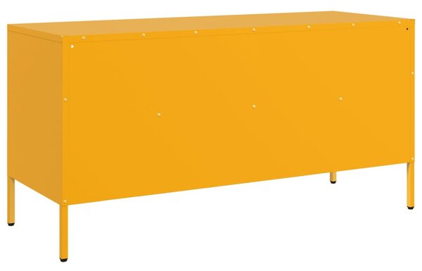 Mustársárga acél TV-szekrény 100,5 x 39 x 50,5 cm