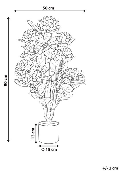 Műnövény HORTENSIUM 90 cm Kék