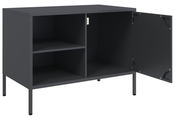 2 db antracitszürke acél TV-szekrény 68 x 39 x 50,5 cm
