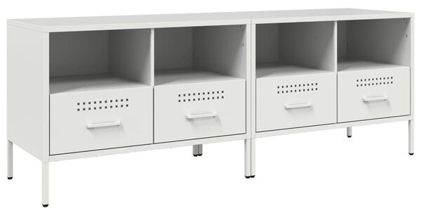2 db fehér acél TV-szekrény 68 x 39 x 50,5 cm