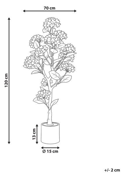 Műnövény HORTENSIUM 120 cm Fehér