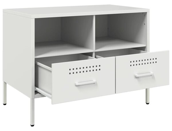 2 db fehér acél TV-szekrény 68 x 39 x 50,5 cm