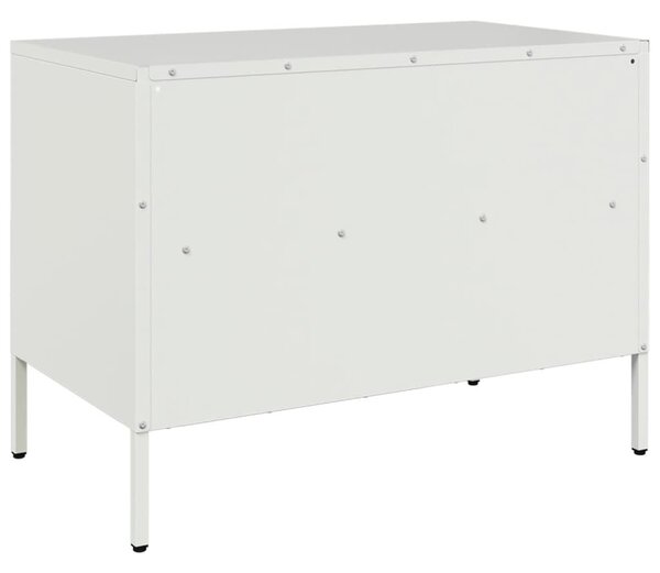 2 db fehér acél TV-szekrény 68 x 39 x 50,5 cm