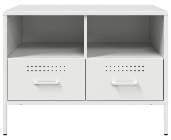 2 db fehér acél TV-szekrény 68 x 39 x 50,5 cm