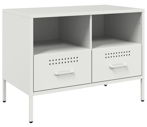 2 db fehér acél TV-szekrény 68 x 39 x 50,5 cm