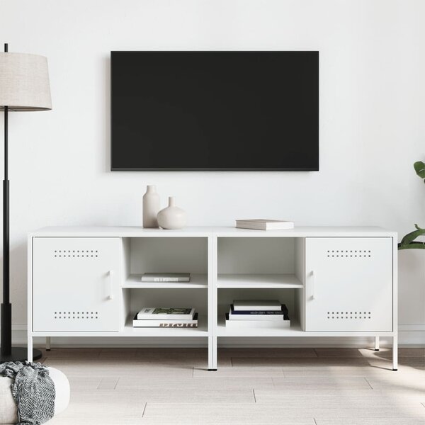 2 db fehér acél TV-szekrény 68 x 39 x 50,5 cm