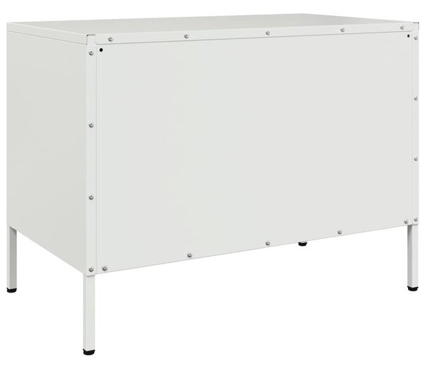 2 db fehér acél TV-szekrény 68 x 39 x 50,5 cm