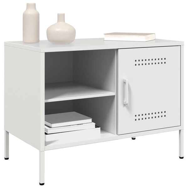 2 db fehér acél TV-szekrény 68 x 39 x 50,5 cm