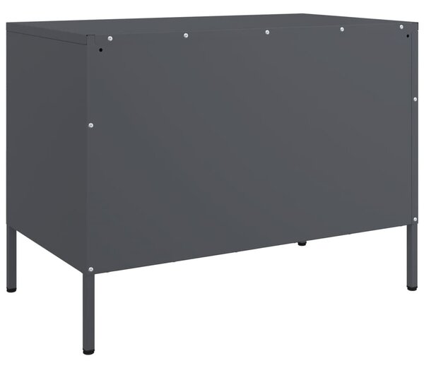 Antracitszürke acél TV-szekrény 68 x 39 x 50,5 cm