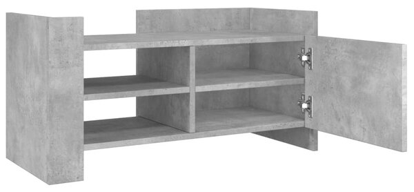 Betonszürke szerelt fa TV-szekrény 80 x 35 x 40 cm