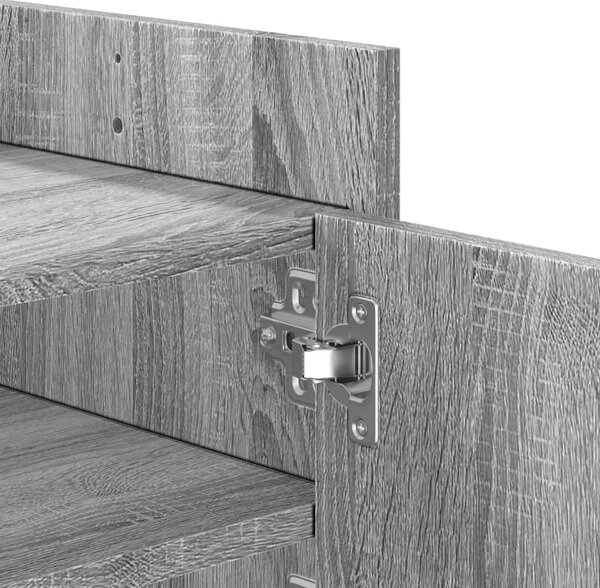 Szürke sonoma színű szerelt fa TV-szekrény 100 x 35 x 40 cm