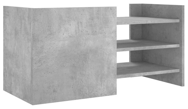 Betonszürke szerelt fa TV-szekrény 80 x 35 x 40 cm