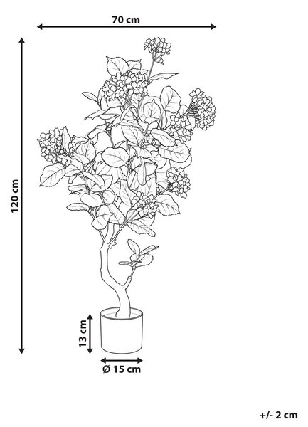 Műnövény HORTENSIUM 120 cm Piros