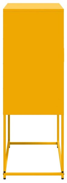 Mustársárga acél magasszekrény 68,5 x 38,5 x 107 cm