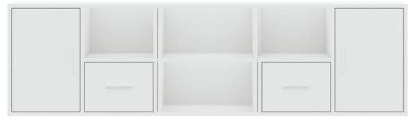 Fehér szerelt fa sarokszekrény 160 x 40 x 45 cm
