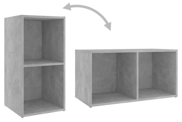 2 db betonszürke szerelt fa TV-szekrény 72 x 35 x 36,5 cm