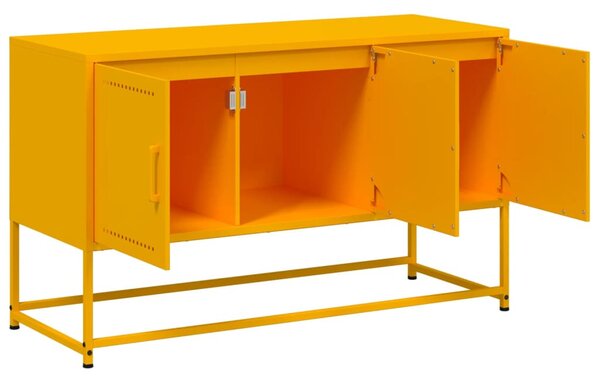 Mustársárga acél TV-szekrény 100,5x39x60,5 cm