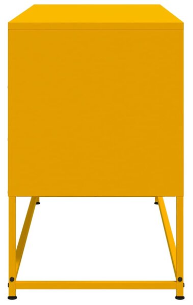 Mustársárga acél TV-szekrény 100,5x39x60,5 cm