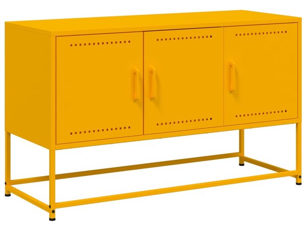 Mustársárga acél TV-szekrény 100,5x39x60,5 cm
