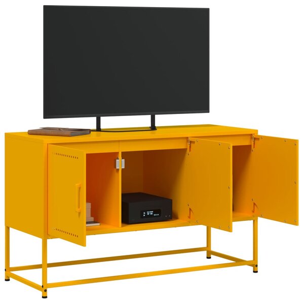 Mustársárga acél TV-szekrény 100,5x39x60,5 cm
