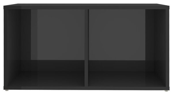 2 db magasfényű szürke szerelt fa TV-szekrény 72 x 35 x 36,5 cm