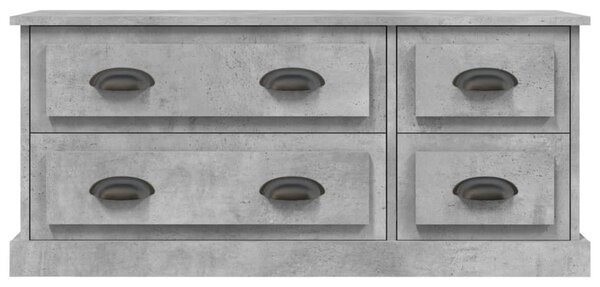 Betonszürke szerelt fa TV-szekrény 100 x 35,5 x 45 cm
