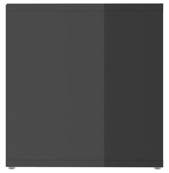 2 db magasfényű szürke szerelt fa TV-szekrény 72 x 35 x 36,5 cm