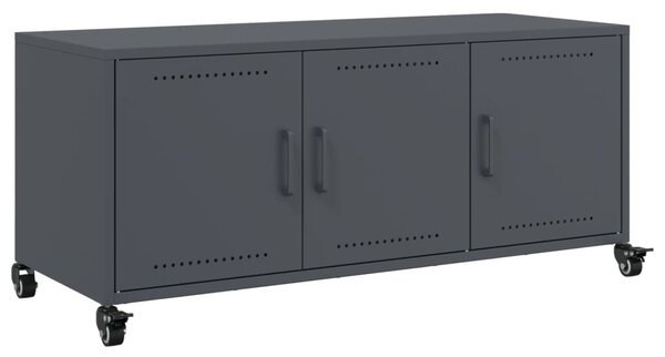 Antracitszürke acél TV-szekrény 100,5 x 39 x 43,5 cm