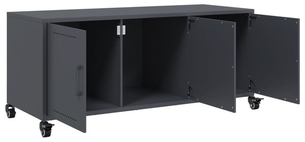 Antracitszürke acél TV-szekrény 100,5 x 39 x 43,5 cm