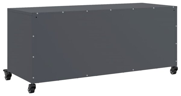 Antracitszürke acél TV-szekrény 100,5 x 39 x 43,5 cm