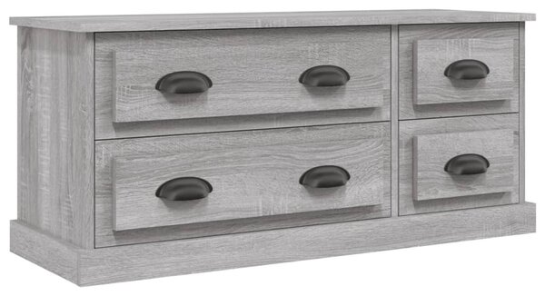 Szürke sonoma színű szerelt fa TV-szekrény 100x35,5x45 cm