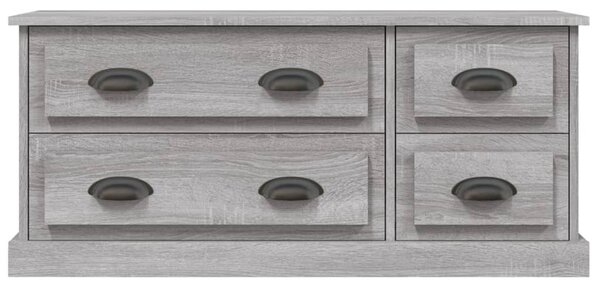 Szürke sonoma színű szerelt fa TV-szekrény 100x35,5x45 cm