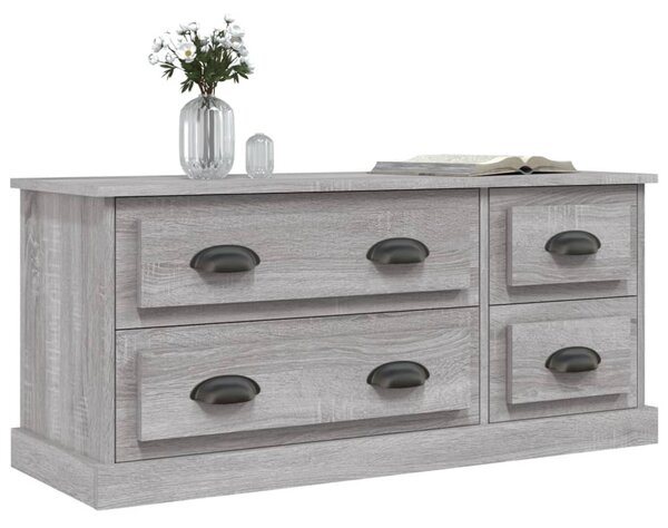 Szürke sonoma színű szerelt fa TV-szekrény 100x35,5x45 cm