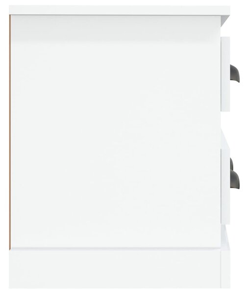 Magasfényű fehér szerelt fa TV-szekrény 100 x 35,5 x 45 cm