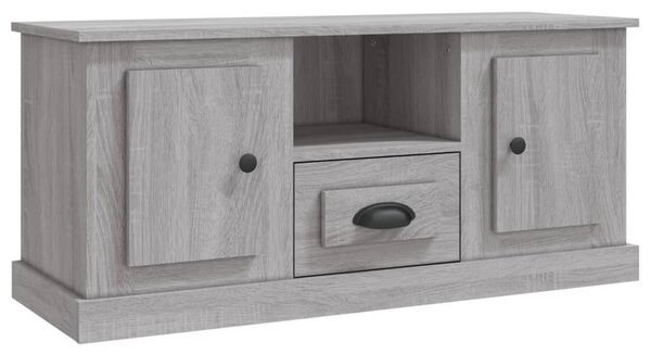 Szürke sonoma színű szerelt fa TV-szekrény 100x35,5x45 cm
