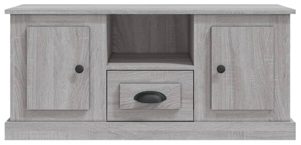 Szürke sonoma színű szerelt fa TV-szekrény 100x35,5x45 cm