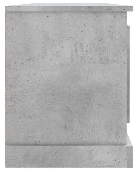 Betonszürke szerelt fa TV-szekrény 100 x 35,5 x 45 cm